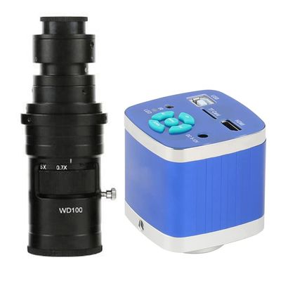 48MP 4K HDMI USB Digital Video Microscope Camera & 200X C-Mount Lens for Smart Phone Repair