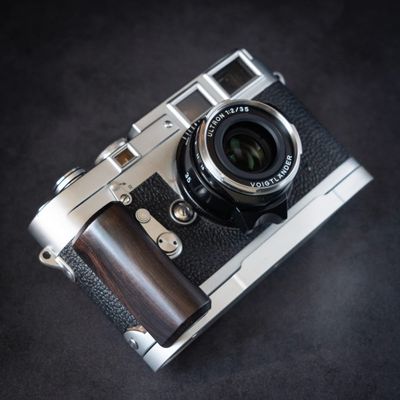 Wood Wooden L Hand Grip Holder for Leica M7 M6TTL M6 M4P M4-2 M4 M3 M2 M1 MP MA MD MD2 Camera Aluminum Alloy Baseplate