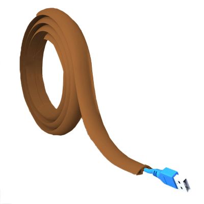3.2ft Self-Adhesive Floor Cable Cover Flexible Cord Cover Floor, Overfloor Cord Protector, Cord Management, Cable Grip, Cord Concealer, Cable Hider Raceway, Extension Cord Cover Prevent Cable Trips &
