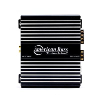 American Bass DB 675.2FR 2 Channel Amplifier, 500 Watts Max Power with 20 Hz - 190 Hz Frequency Response