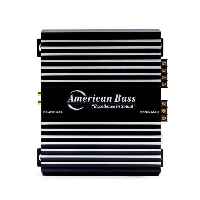 American Bass DB 675.2FR 2 Channel Amplifier, 500 Watts Max Power with 20 Hz - 190 Hz Frequency Response
