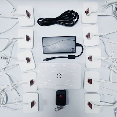 10 Ports Mobile Smart Phone Security Display Burglar Alarm System with ABS Stand Cell Phone Anti-Theft Alarm US Plug (Android Main line Interface)