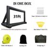 31ft Inflatable Movie Screen Outdoor,No Seam Projector Screen with Air Blower, Support Front & Rear Projection view 4
