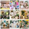 KONPON Giraffe Pattern Open Arch Cover for Birthday Party Baby Shower Wedding Decoration Double-Sided Stretchy U-Shaped Open Arch Backdrop Stand Cover view 3