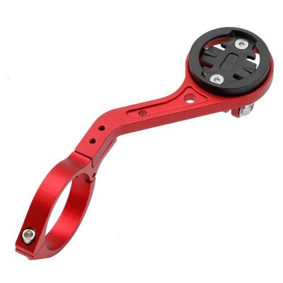 XBERSTAR Extended Out-Front Cycling Bicycle Computer Combo Mount Bike GPS Computer Mount Holder Handlebar for Garmin/Bryton/Cateye/GoPro Camera (red)