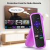 [4 Pack] SOTATOO Case for Roku Remote, Battery Cover for TCL Roku Smart TV Steaming Stick Remote, Silicone Protective Controller Universal Sleeve Skin Glow in The Dark White Blue Purple Green view 2