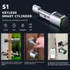 Fingerprint Euro Profile Cylinder Tuya/TT Lock APP Remote Control Smart Door Lock (TT APP,Drawing) view 3