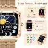Smart Watch for Women, 1.6'' Bluetooth Call(Answer/Dial), Activity Fitness Tracker with Heart Rate/Sleep Monitor 100+ Sports Pedometer AI Voice, Smartwatch for Android iPhone Compatible (Rose Gold) view 4