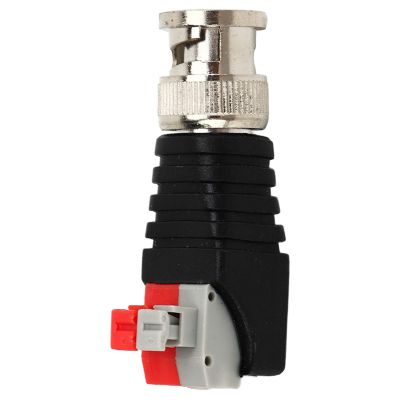 10Pcs BNC Video Adapter Spiral Button Video BNC Male Plug BNC Adapter for Cat5 Camera CCTV