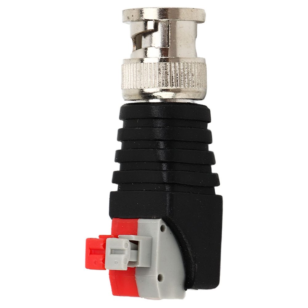 10Pcs BNC Video Adapter Spiral Button Video BNC Male Plug BNC Adapter for Cat5 Camera CCTV