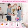 CD Player Portable Bluetooth 5.1 Desktop CD Player with HiFi Sound Speakers,Remote Control,Dust Cover,LED Display,Boombox FM Radio,USB/AUX for Home,Kids (Pink) view 4