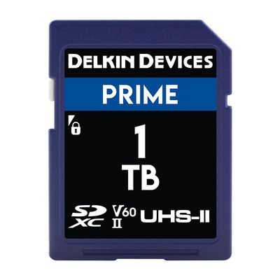 Delkin Devices Prime 1TB SD Card for Digital Camera | SDXC UHS-II (U3/V60)  High Endurance | 8K, 4K, Full HD, RAW Burst | DSLR SD Memory Card