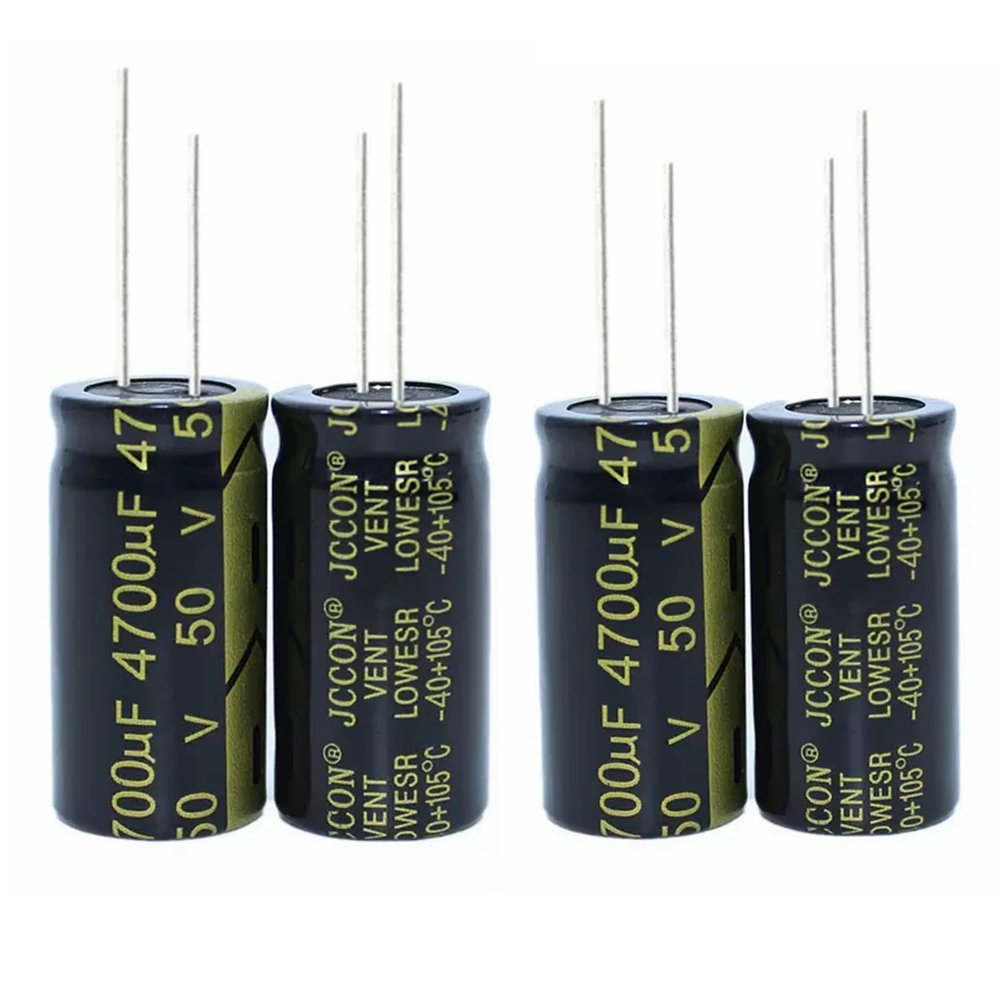 4pcs jccon 4700uf 50v Black Gold Capacitors Audio Amplifier High-Frequency Low Resistance Aluminum Electrolytic Capacitor
