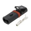 2 Pin Automotive Connector Wiring Harness Connector Plug With Terminal DJ7027-1-21 2P (Size : 10 PCS) view 2