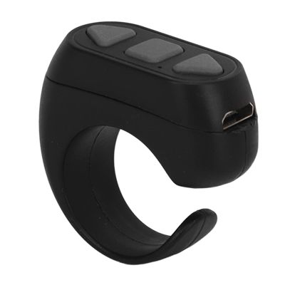 Bluetooth Remote Control Page Turner, for App Remote Scrolling Ring Clicker, Bluetooth Video Ring Controller, for iOS, for Android Phones (Black)