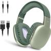 iJoy Ultra Wireless Over-Ear Bluetooth Headphones with Mic, Up to 10 Hours Playtime, Bluetooth Headset 33Ft Range with Backup AUX Cable & SD Slot, Wireless Headphones for Gaming, Work & Gym (Green) view 1