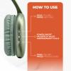 iJoy Ultra Wireless Over-Ear Bluetooth Headphones with Mic, Up to 10 Hours Playtime, Bluetooth Headset 33Ft Range with Backup AUX Cable & SD Slot, Wireless Headphones for Gaming, Work & Gym (Green) view 3