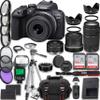 Canon EOS R10 Mirrorless Camera RF-S 18-45mm f/4.5-6.3 is STM + EF 75-300mm f/4-5.6 III + RF 50mm f/1.8 STM Lenses + 2X 64GB Memory Cards, TTL Flash, Extra Battery, Case, Tripod & More (Renewed) view 1