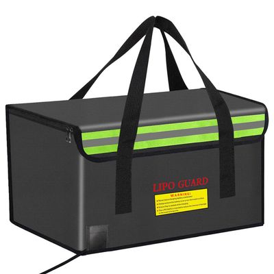 CNDHDOK 500 * 350 * 300mm Ebike Battery Safe Bag Fireproof Charging Lipo Bag Large Capatity for Lipo Battery Pack Storage Charging Transport, Home Office Travel Fireproof Safe Storage Pouch