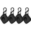 VAEKNVG 4PCS Case for Tile Mate Tracker 2024/ Tile Mate Tracker 2022, Soft Silicone Skin Cover Shock-Absorbing Protective Case with Carabiner Accessories (4PCS Black) view 1