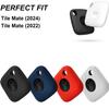 VAEKNVG 4PCS Case for Tile Mate Tracker 2024/ Tile Mate Tracker 2022, Soft Silicone Skin Cover Shock-Absorbing Protective Case with Carabiner Accessories (4PCS Black) view 2