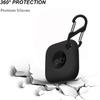 VAEKNVG 4PCS Case for Tile Mate Tracker 2024/ Tile Mate Tracker 2022, Soft Silicone Skin Cover Shock-Absorbing Protective Case with Carabiner Accessories (4PCS Black) view 3