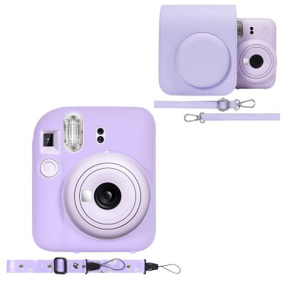 Aenllosi Hard PU Case for Fujifilm Instax Mini 12/11 and Silicon Case for Instax mini 12