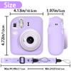 Aenllosi Hard PU Case for Fujifilm Instax Mini 12/11 and Silicon Case for Instax mini 12 view 4