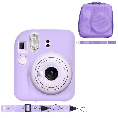 Aenllosi Hard Case for Fujifilm Instax Mini 12/11 and Silicon Case for Instax Mini 12