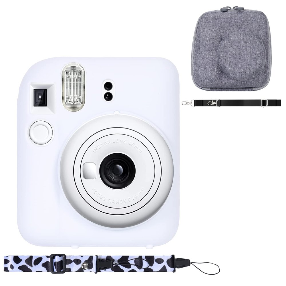 Aenllosi Hard Case for Fujifilm Instax Mini 12/11 and Silicon Case for Instax Mini 12