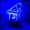 Jinnwell 3D Piano Night Light Lamp Illusion 16 Color Changing Table Desk Decoration Lamps Acrylic Flat ABS Base USB Cable Birthday Gift Toys view 3