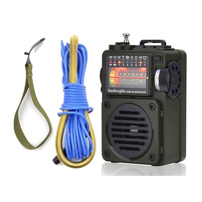 RF750 HRD-700 Shortwave Radio AM/FM/SW/WB Bluetooth 5.0 Speaker Rechargeable Mini Radio