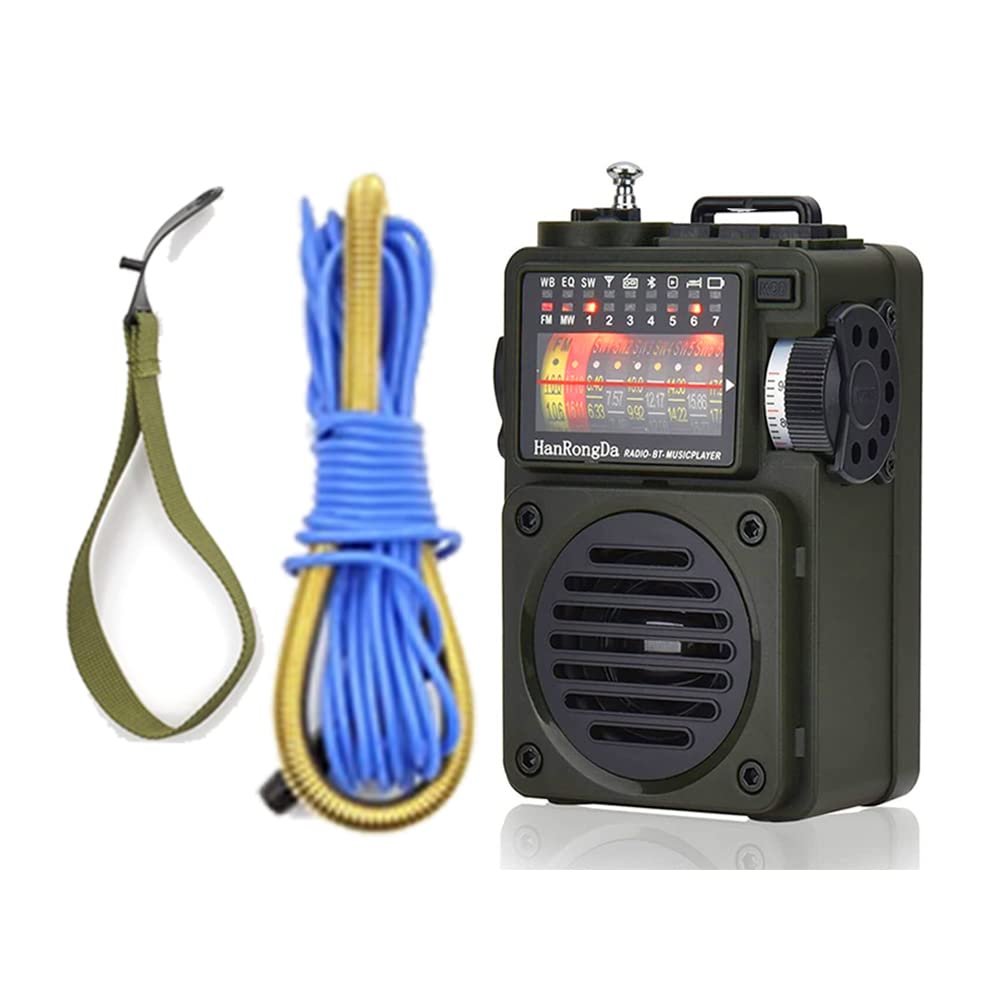RF750 HRD-700 Shortwave Radio AM/FM/SW/WB Bluetooth 5.0 Speaker Rechargeable Mini Radio