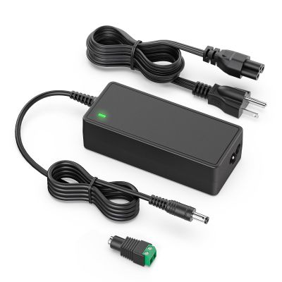 24Volt 2.5Amp 60W Power Supply AC 100-240V Adapter for LED Strip Light, Wireless Router, ADSL Cats, HUB, Switches, Security Cameras, Audio/Video 24V 2.5A 50-60Hz Power Cord with 5.5 x 2.1mm 2.5mm