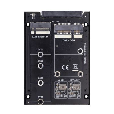 ChenYang MSATA M.2 NGFF SATA SSD to 2.5" SATA 2 in 1 Combo JBOD HDD Disk Drive Enclosure Adapter