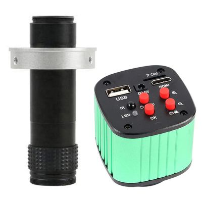 16MP 1080P USB HDMI Industrial Video Microscope Camera & 120X C-Mount Lens for PCB Repair