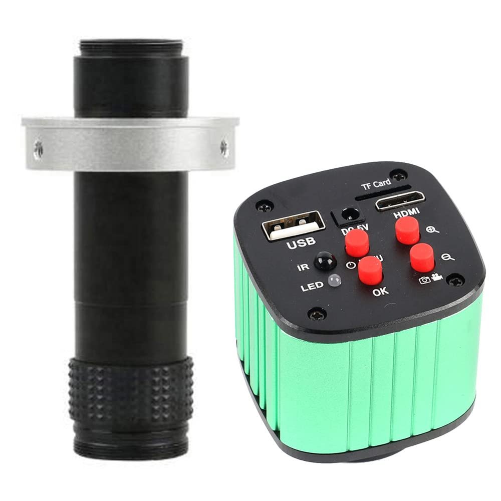16MP 1080P USB HDMI Industrial Video Microscope Camera & 120X C-Mount Lens for PCB Repair
