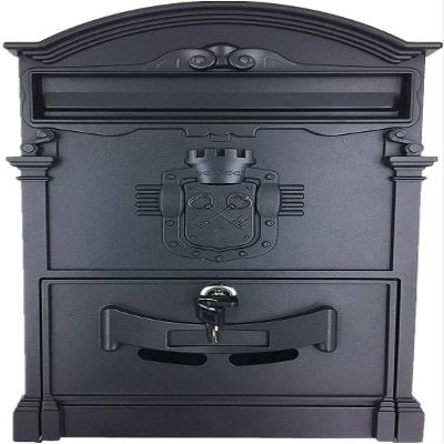 LUYIYI Suggestion Box Mailbox Complaint Suggestion Box Retro Mailbox European Villa Letter Box Post Box Outdoor Wall Hanging Wall Creative Postal Garden with Lock