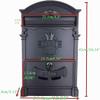 LUYIYI Suggestion Box Mailbox Complaint Suggestion Box Retro Mailbox European Villa Letter Box Post Box Outdoor Wall Hanging Wall Creative Postal Garden with Lock view 2