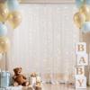 10x10ft White Tulle Backdrop Curtain with Lights String for Parites, Sheer Curtain Backdrop Drapes for Wedding Baby Shower Bridal Shower Birthday Party Photography Background Decoration view 2