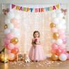 10x10ft White Tulle Backdrop Curtain with Lights String for Parites, Sheer Curtain Backdrop Drapes for Wedding Baby Shower Bridal Shower Birthday Party Photography Background Decoration view 3