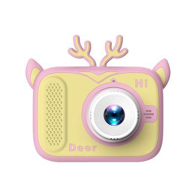 Namolit 1080P Mini Cartoon Kids Digital Camera Digital Video Camera for Kids Dual Lens 2.0 Inch IPS Screen Built-in Battery Cute Photo Frames Interesting Games with Neck Strap Birthday