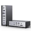 iVANKY FusionDock Max 1 Dual Thunderbolt 4 Chips, 20-in-1 Quad 6K@60Hz Monitor MacBook Docking Station, 40Gbps Dock for Mac M1/M2/M3 Pro/Max, 2HDMI 2.0, 96W PD, 10Gbps USB, 2.5 GbE, Silver view 1