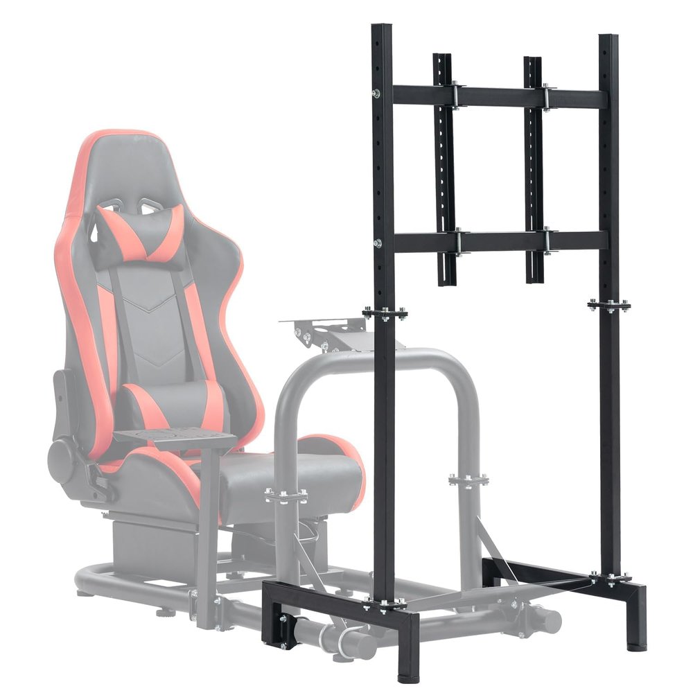 Marada Racing Sim Monitor Frame for Racing Simulator Cockpit Support Screens from 24 to 60 inches Stable & Height Position Adjustable Driving TV Mount Display Stand for TV and PC Monitors