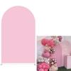 afoloa Pastel Pink Gender Reveal Party Arched Backdrop Covers for Parties Pink Chiara Arch Fabric Cover Birthday Wedding Party Baby Shower Decor Props(3x6ft) view 2
