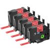 KCMYTONER 5 Pack Compatible for TZe-441 TZe441 TZ441 TZ-441 Laminated Ptouch Label Tape 18mm 0.7 Inch Black on Red Tape for PT-1880C PT-1880 PT-P900W PT-910BT PT-P950NW Label Maker view 1