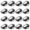 PATIKIL Camera Strap Lug Ring, 16 Pack Metal Triangle Split Ring Hook Adapter with Plastic Cap Universal for Camera Shoulder Strap, Silver Black view 1