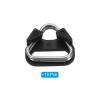 PATIKIL Camera Strap Lug Ring, 16 Pack Metal Triangle Split Ring Hook Adapter with Plastic Cap Universal for Camera Shoulder Strap, Silver Black view 3