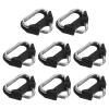 PATIKIL Camera Strap Lug Ring, 8 Pack Metal Triangle Split Ring Hook Adapter with Plastic Cap Universal for Camera Shoulder Strap, Silver Black view 1