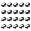PATIKIL Camera Strap Lug Ring, 20 Pack Metal Triangle Split Ring Hook Adapter with Plastic Cap Universal for Camera Shoulder Strap, Silver Black view 1